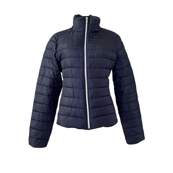 Ci Sono Faux Fur Lined Navy Puffer Jacket Women’s Size M Winter Wardrobe - Picture 3 of 13